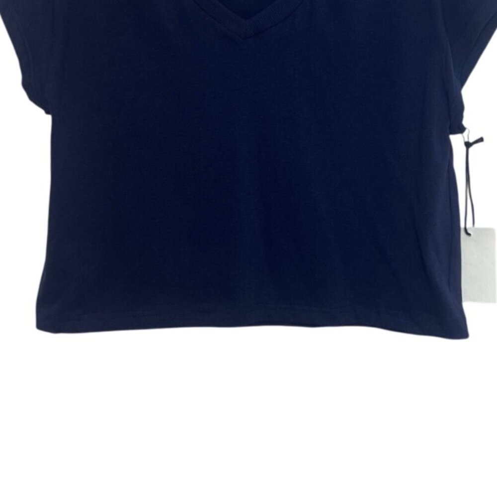 Urban Rebel Vneck Crop Top Womens Large Blue New - Picture 4 of 6